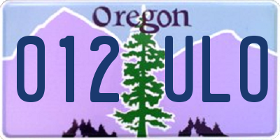 OR license plate 012ULO