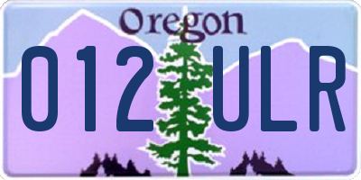 OR license plate 012ULR