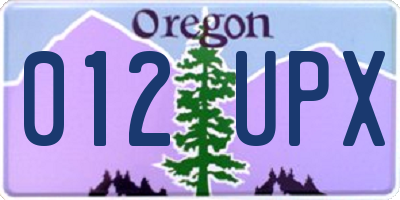 OR license plate 012UPX