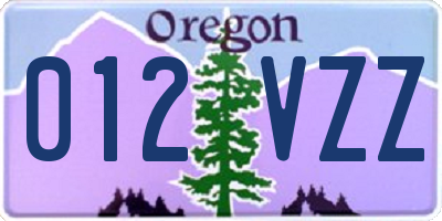 OR license plate 012VZZ