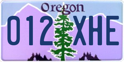 OR license plate 012XHE