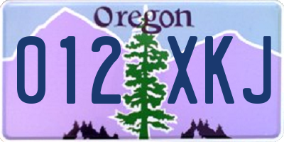 OR license plate 012XKJ