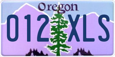 OR license plate 012XLS