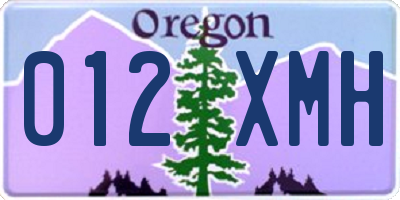 OR license plate 012XMH