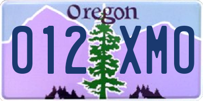 OR license plate 012XMO