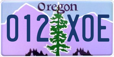 OR license plate 012XOE