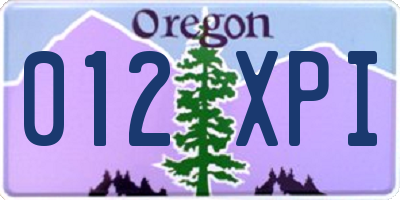 OR license plate 012XPI