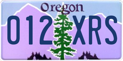 OR license plate 012XRS