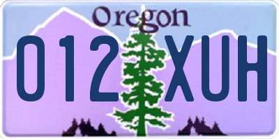 OR license plate 012XUH