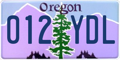 OR license plate 012YDL