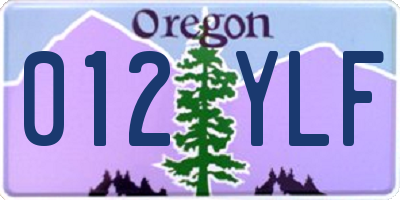 OR license plate 012YLF