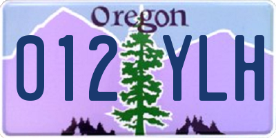 OR license plate 012YLH