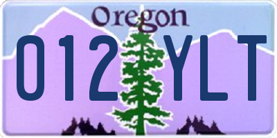 OR license plate 012YLT