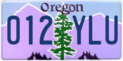 OR license plate 012YLU