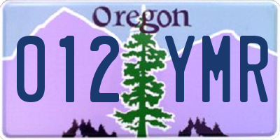 OR license plate 012YMR