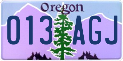 OR license plate 013AGJ