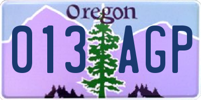 OR license plate 013AGP