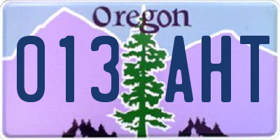 OR license plate 013AHT