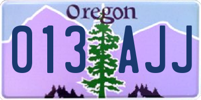 OR license plate 013AJJ