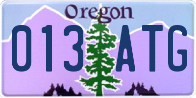 OR license plate 013ATG