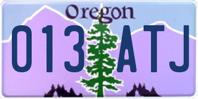 OR license plate 013ATJ