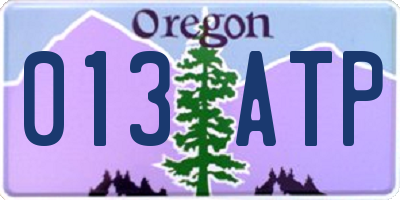 OR license plate 013ATP