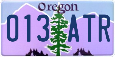 OR license plate 013ATR