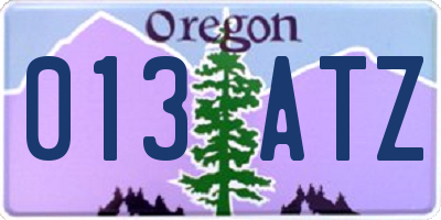 OR license plate 013ATZ
