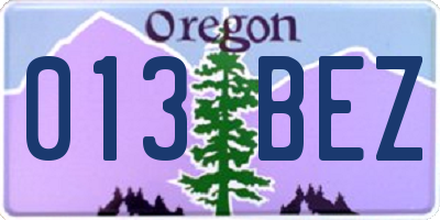 OR license plate 013BEZ