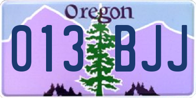 OR license plate 013BJJ