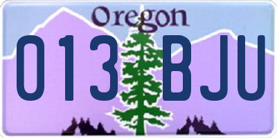 OR license plate 013BJU