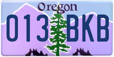 OR license plate 013BKB