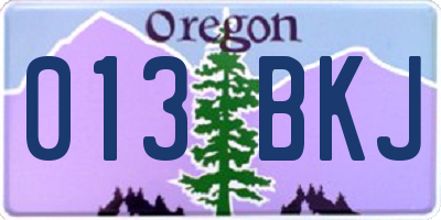 OR license plate 013BKJ