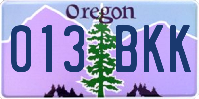 OR license plate 013BKK