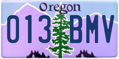 OR license plate 013BMV