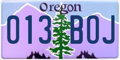OR license plate 013BOJ