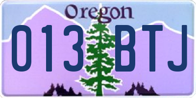 OR license plate 013BTJ