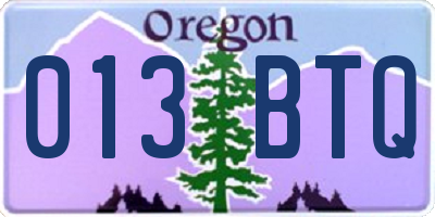 OR license plate 013BTQ