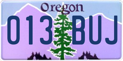 OR license plate 013BUJ