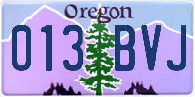 OR license plate 013BVJ