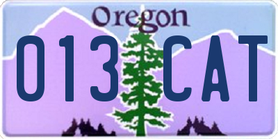 OR license plate 013CAT