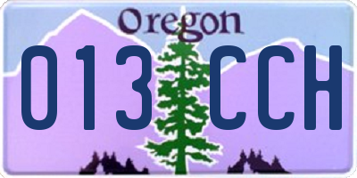 OR license plate 013CCH
