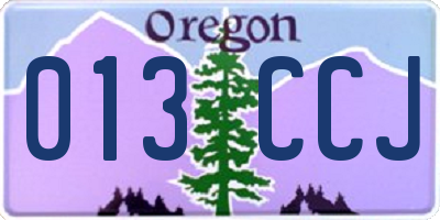 OR license plate 013CCJ