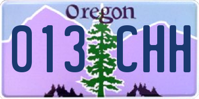 OR license plate 013CHH
