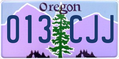 OR license plate 013CJJ