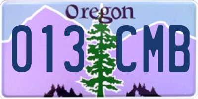 OR license plate 013CMB
