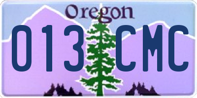 OR license plate 013CMC