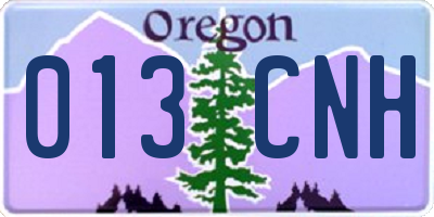 OR license plate 013CNH