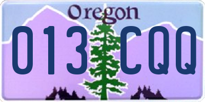 OR license plate 013CQQ