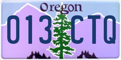OR license plate 013CTQ